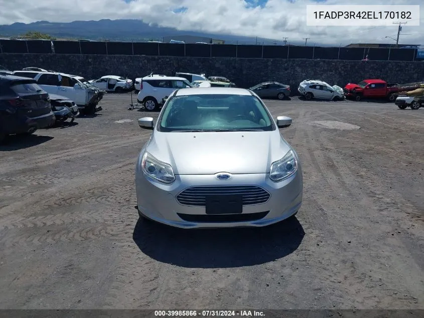 2014 Ford Focus Electric VIN: 1FADP3R42EL170182 Lot: 39985866