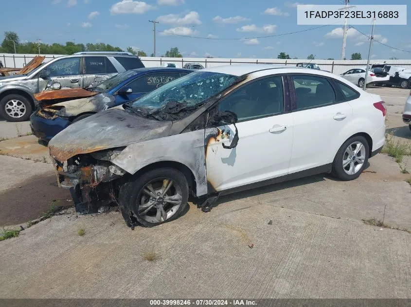 1FADP3F23EL316883 2014 Ford Focus Se