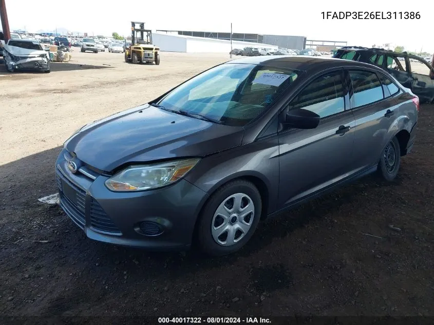 1FADP3E26EL311386 2014 Ford Focus S