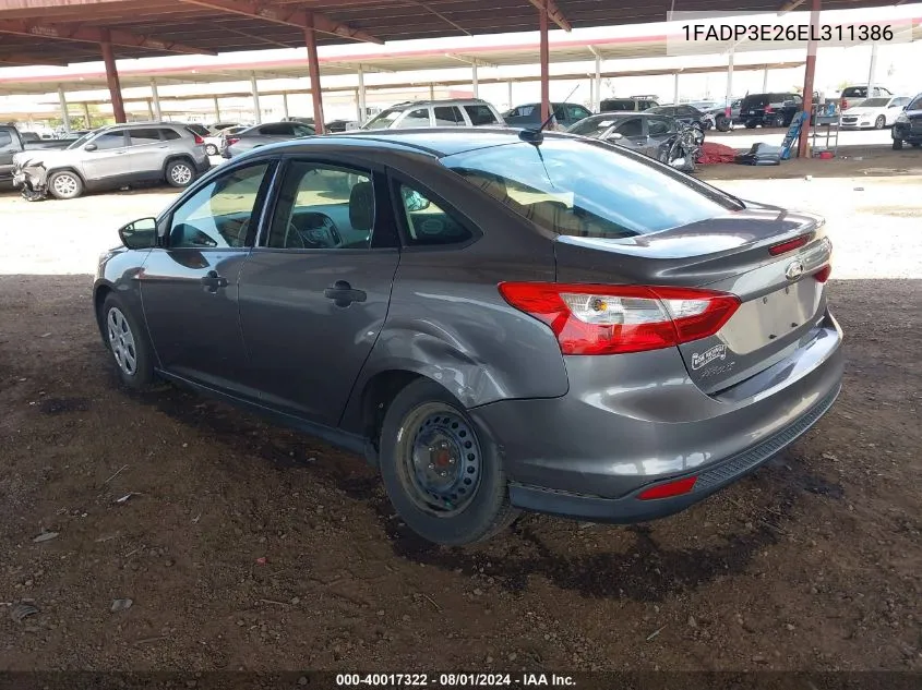 1FADP3E26EL311386 2014 Ford Focus S