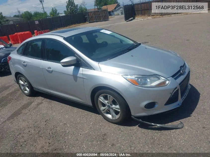 1FADP3F28EL312568 2014 Ford Focus Se