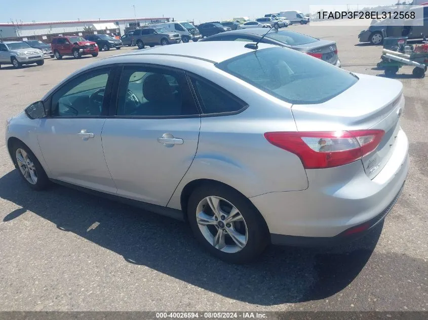 1FADP3F28EL312568 2014 Ford Focus Se