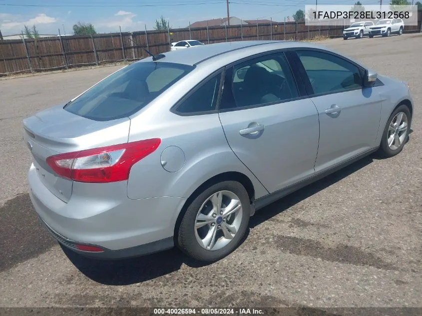 1FADP3F28EL312568 2014 Ford Focus Se