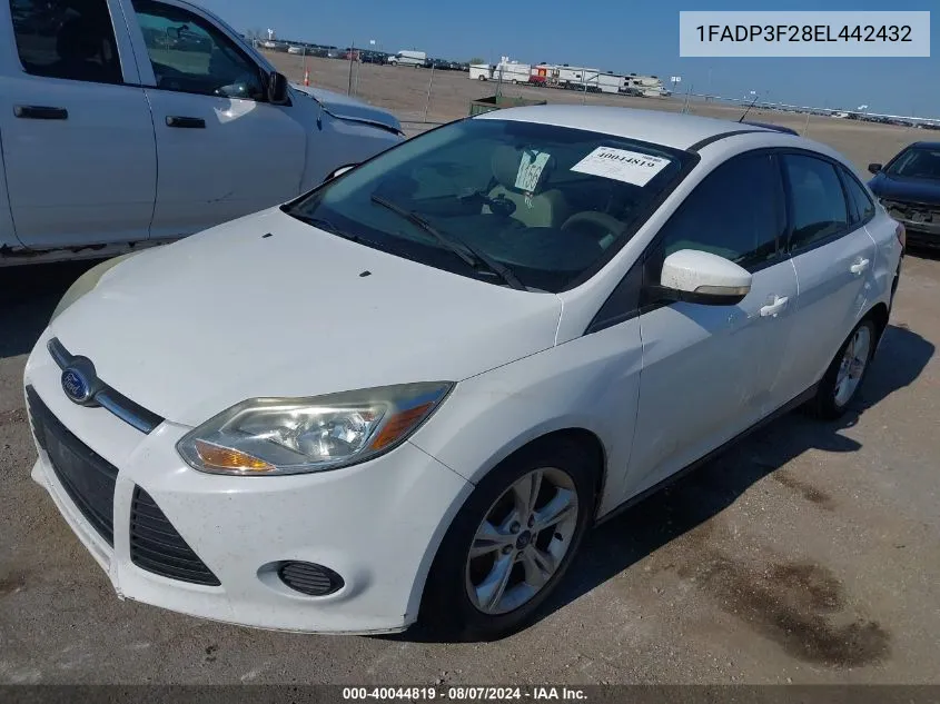 2014 Ford Focus Se VIN: 1FADP3F28EL442432 Lot: 40044819