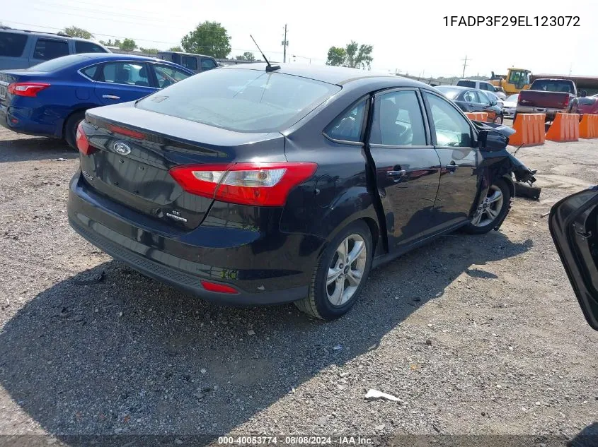 2014 Ford Focus Se VIN: 1FADP3F29EL123072 Lot: 40053774