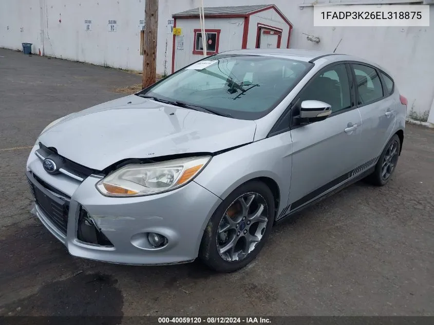 2014 Ford Focus Se VIN: 1FADP3K26EL318875 Lot: 40059120