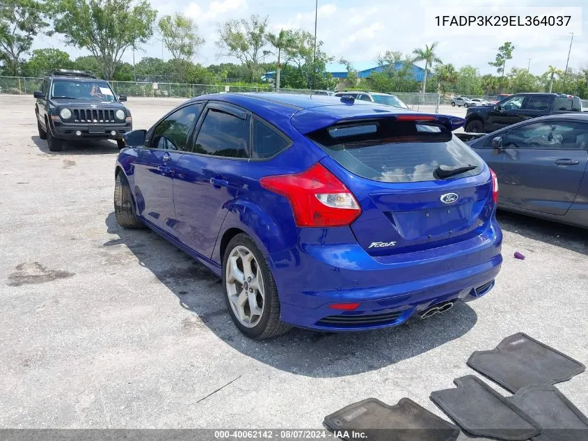 2014 Ford Focus Se VIN: 1FADP3K29EL364037 Lot: 40062142