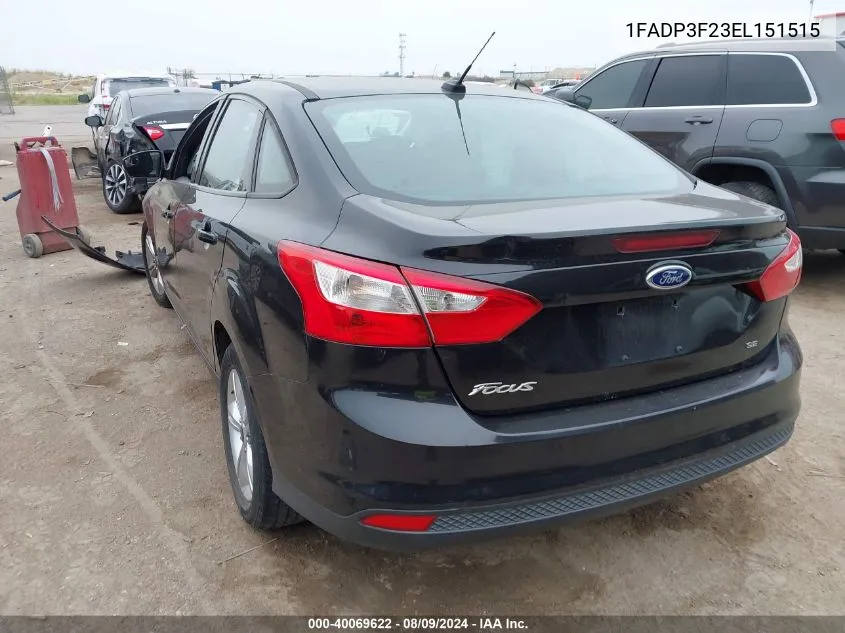 1FADP3F23EL151515 2014 Ford Focus Se