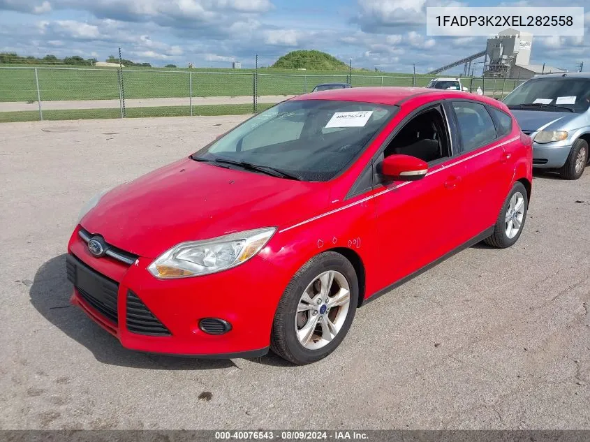 2014 Ford Focus Se VIN: 1FADP3K2XEL282558 Lot: 40076543