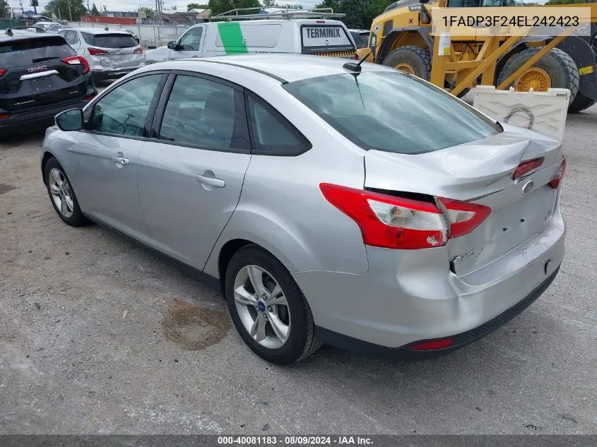 1FADP3F24EL242423 2014 Ford Focus Se