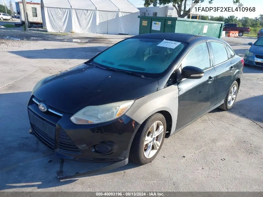 2014 Ford Focus Se VIN: 1FADP3F2XEL410968 Lot: 40093196