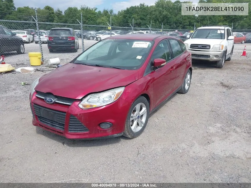 2014 Ford Focus Se VIN: 1FADP3K28EL411090 Lot: 40094978