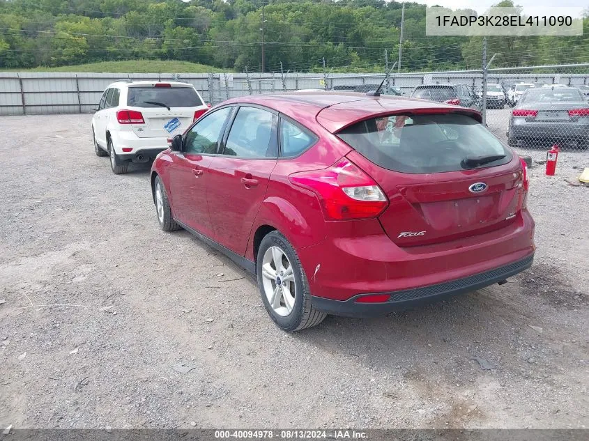 2014 Ford Focus Se VIN: 1FADP3K28EL411090 Lot: 40094978