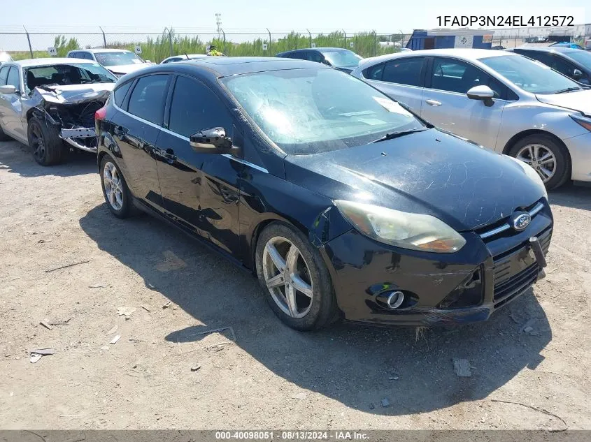 2014 Ford Focus Titanium VIN: 1FADP3N24EL412572 Lot: 40098051