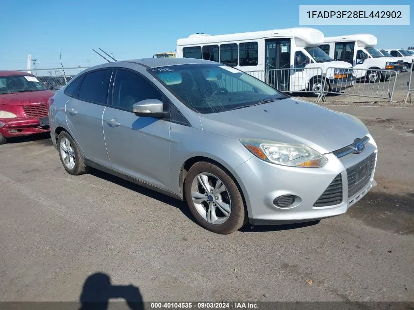 2014 Ford Focus Se VIN: 1FADP3F28EL442902 Lot: 40104535