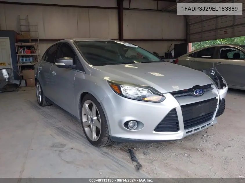 2014 Ford Focus Titanium VIN: 1FADP3J29EL183389 Lot: 40113190