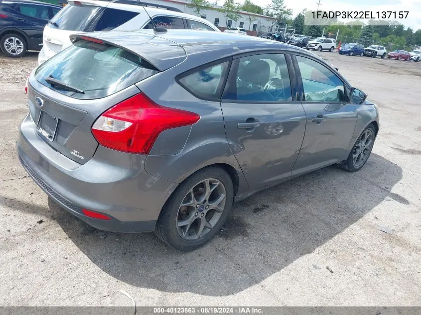 1FADP3K22EL137157 2014 Ford Focus Se