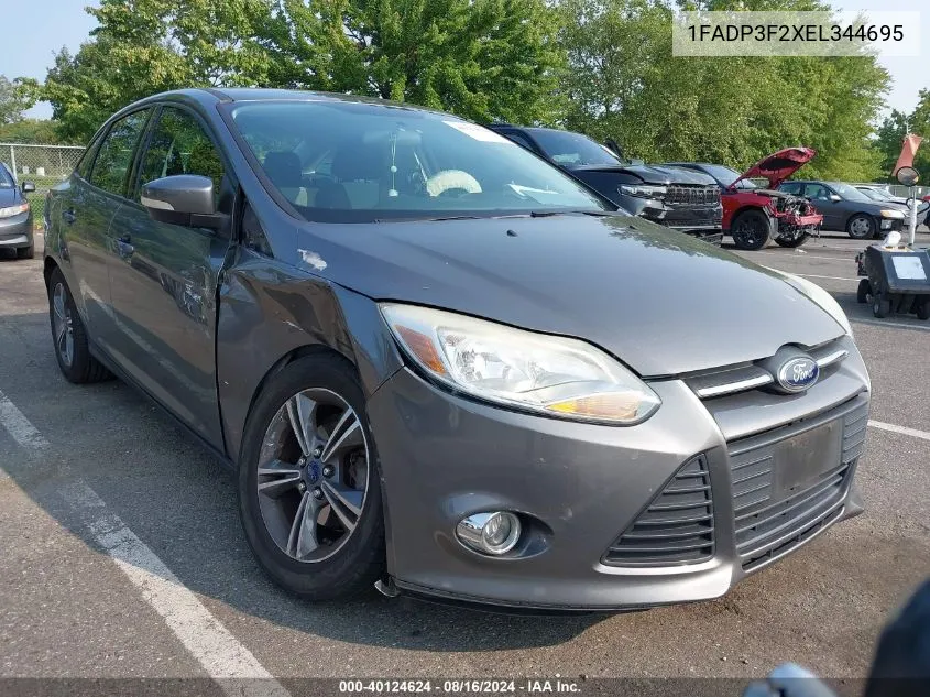 2014 Ford Focus Se VIN: 1FADP3F2XEL344695 Lot: 40124624