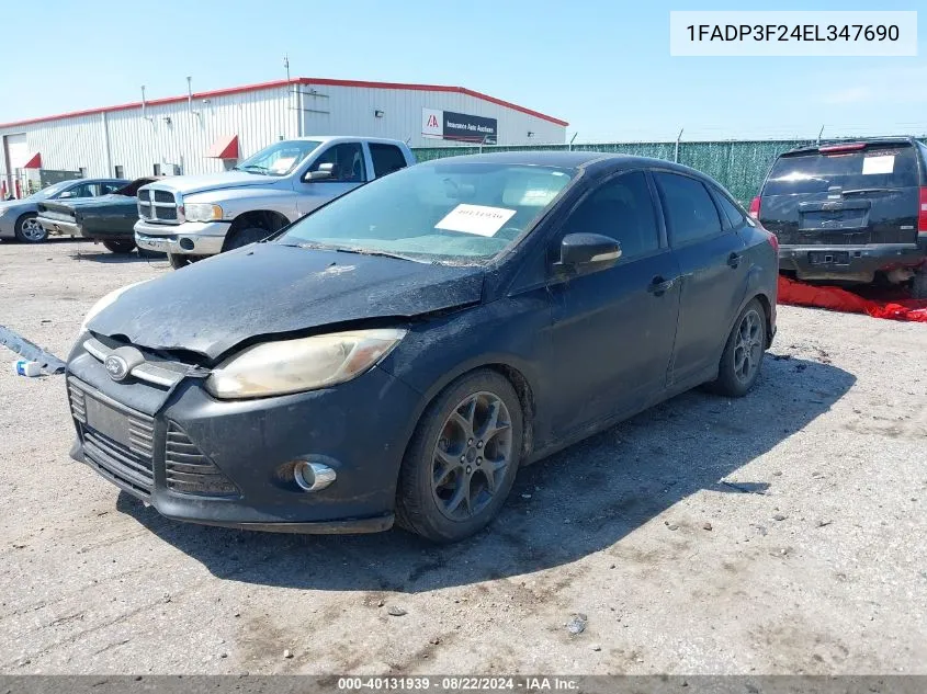 2014 Ford Focus Se VIN: 1FADP3F24EL347690 Lot: 40131939