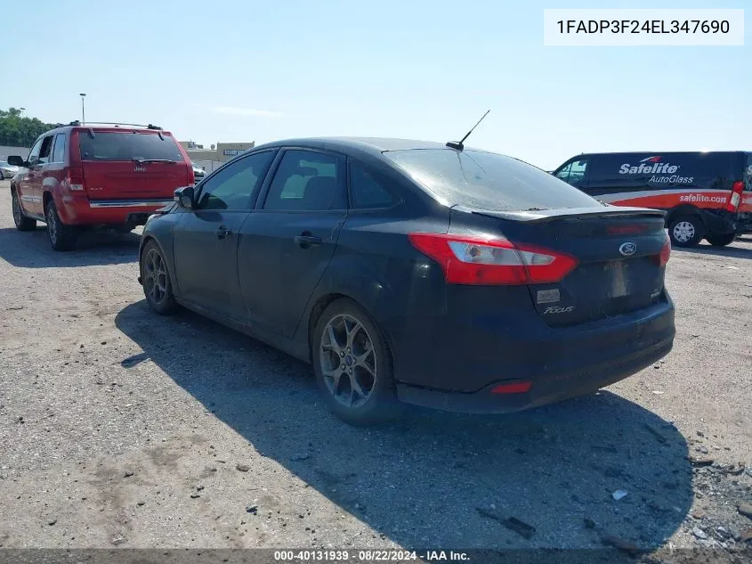 2014 Ford Focus Se VIN: 1FADP3F24EL347690 Lot: 40131939