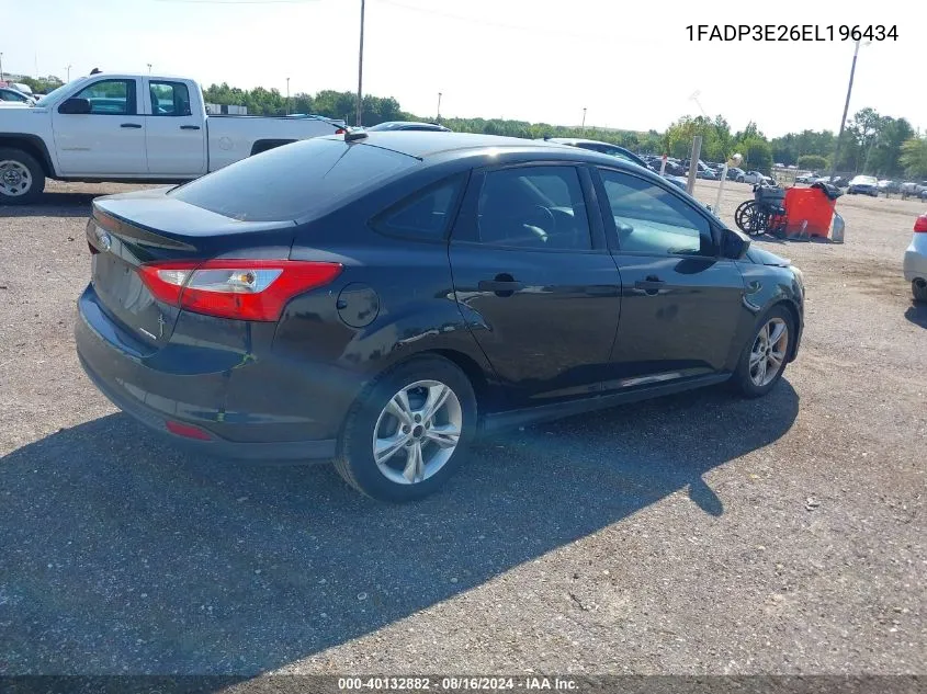 1FADP3E26EL196434 2014 Ford Focus S