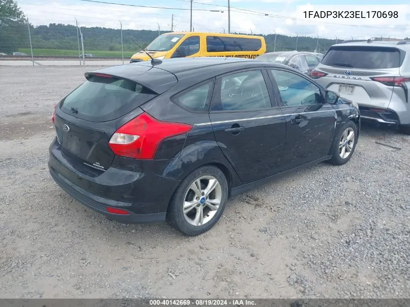 1FADP3K23EL170698 2014 Ford Focus Se