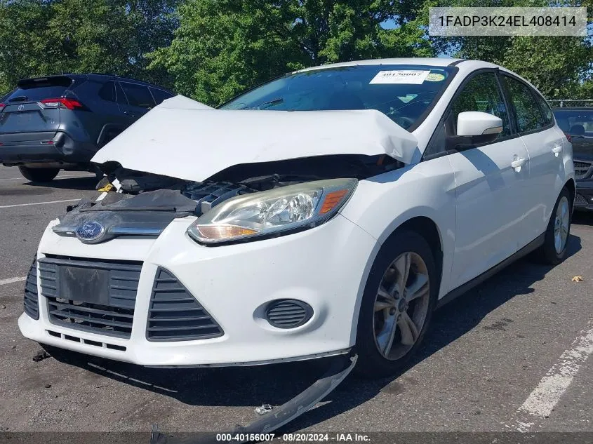 2014 Ford Focus Se VIN: 1FADP3K24EL408414 Lot: 40156007