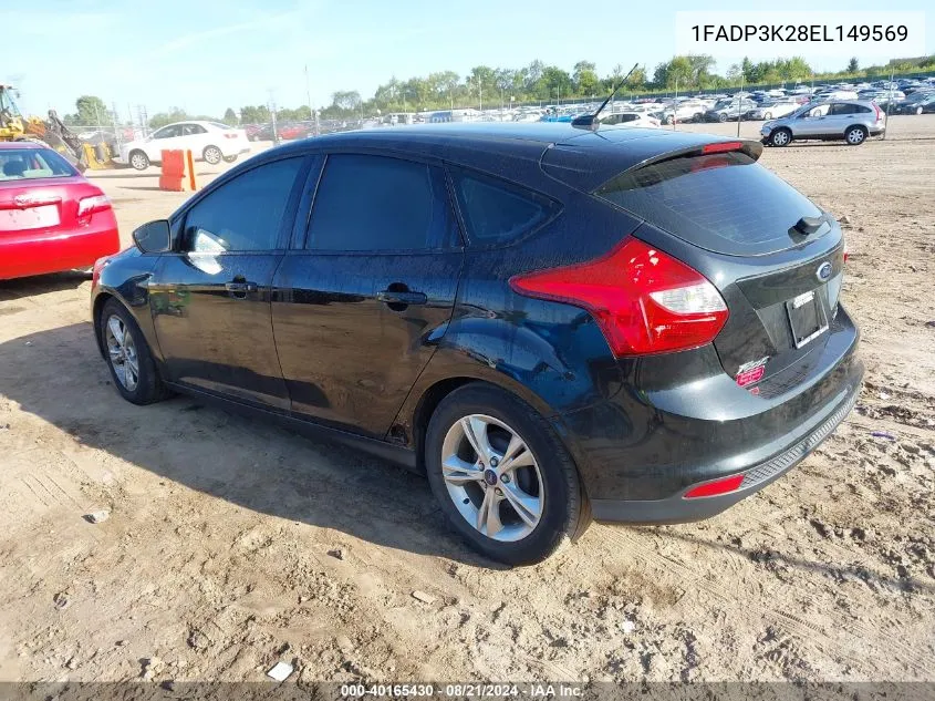 2014 Ford Focus Se VIN: 1FADP3K28EL149569 Lot: 40165430