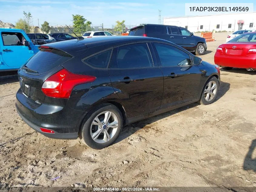 2014 Ford Focus Se VIN: 1FADP3K28EL149569 Lot: 40165430