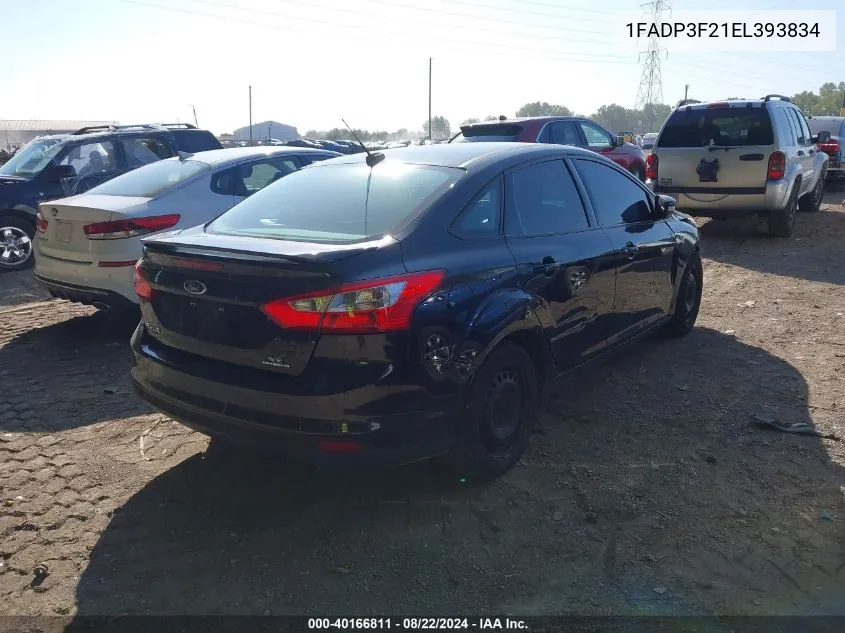 2014 Ford Focus Se VIN: 1FADP3F21EL393834 Lot: 40166811