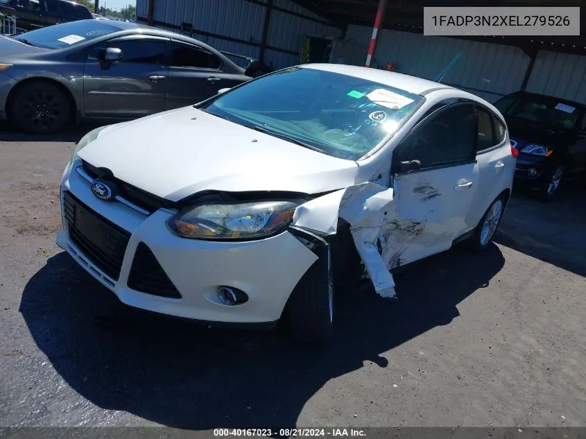 2014 Ford Focus Titanium VIN: 1FADP3N2XEL279526 Lot: 40167023