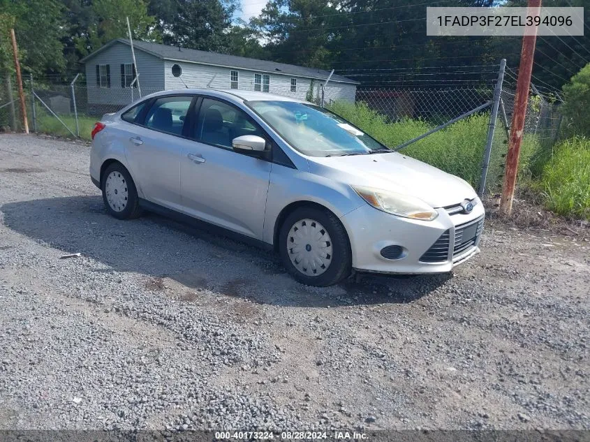 2014 Ford Focus Se VIN: 1FADP3F27EL394096 Lot: 40173224