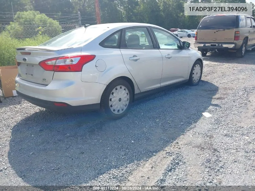 2014 Ford Focus Se VIN: 1FADP3F27EL394096 Lot: 40173224