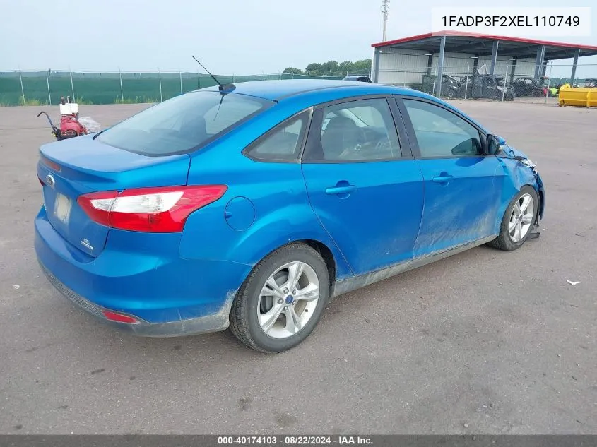 1FADP3F2XEL110749 2014 Ford Focus Se