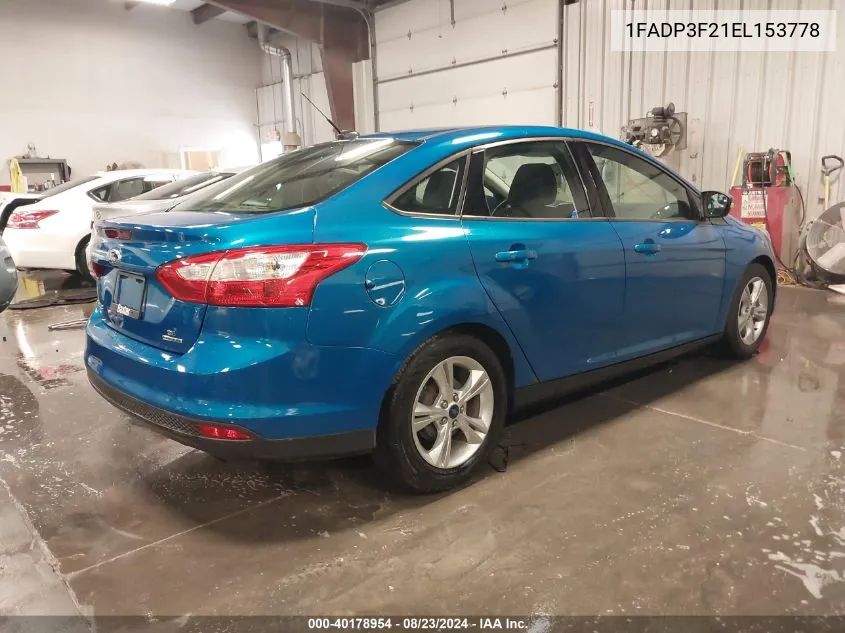 1FADP3F21EL153778 2014 Ford Focus Se