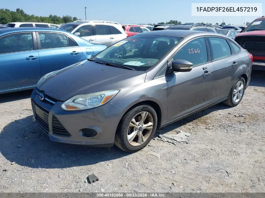 2014 Ford Focus Se VIN: 1FADP3F26EL457219 Lot: 40182566