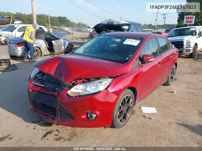 2014 Ford Focus Se VIN: 1FADP3F26EL107833 Lot: 40186563