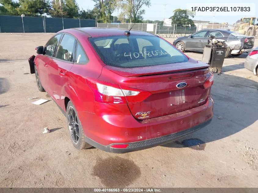 2014 Ford Focus Se VIN: 1FADP3F26EL107833 Lot: 40186563