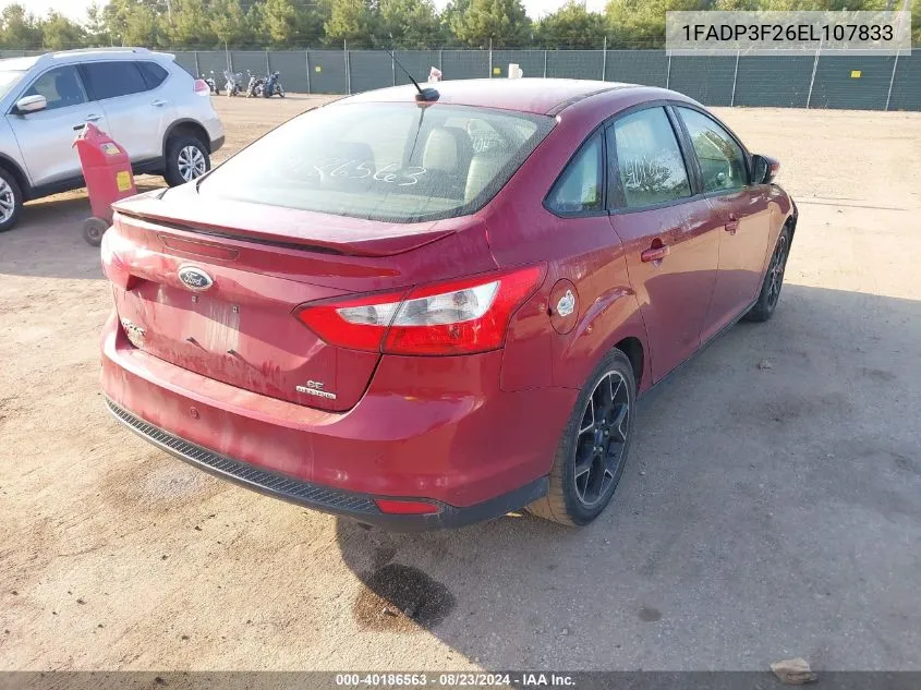 2014 Ford Focus Se VIN: 1FADP3F26EL107833 Lot: 40186563