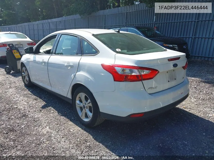 2014 Ford Focus Se VIN: 1FADP3F22EL446444 Lot: 40188639