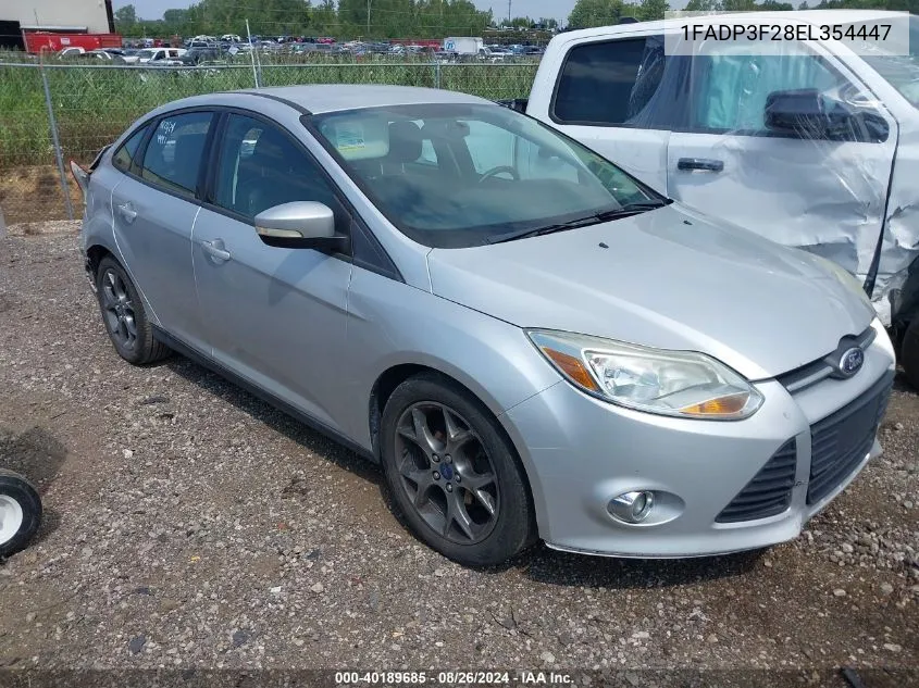 2014 Ford Focus Se VIN: 1FADP3F28EL354447 Lot: 40189685