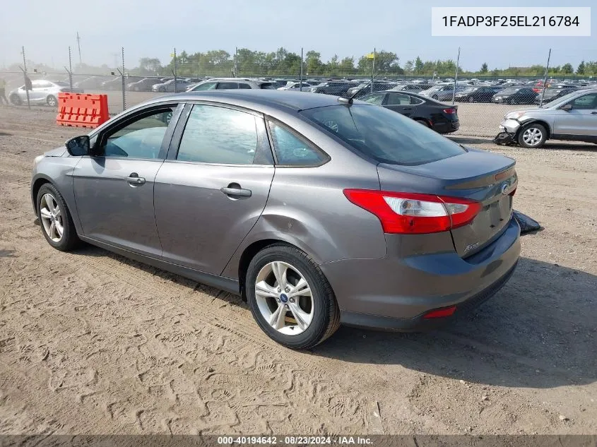 1FADP3F25EL216784 2014 Ford Focus Se