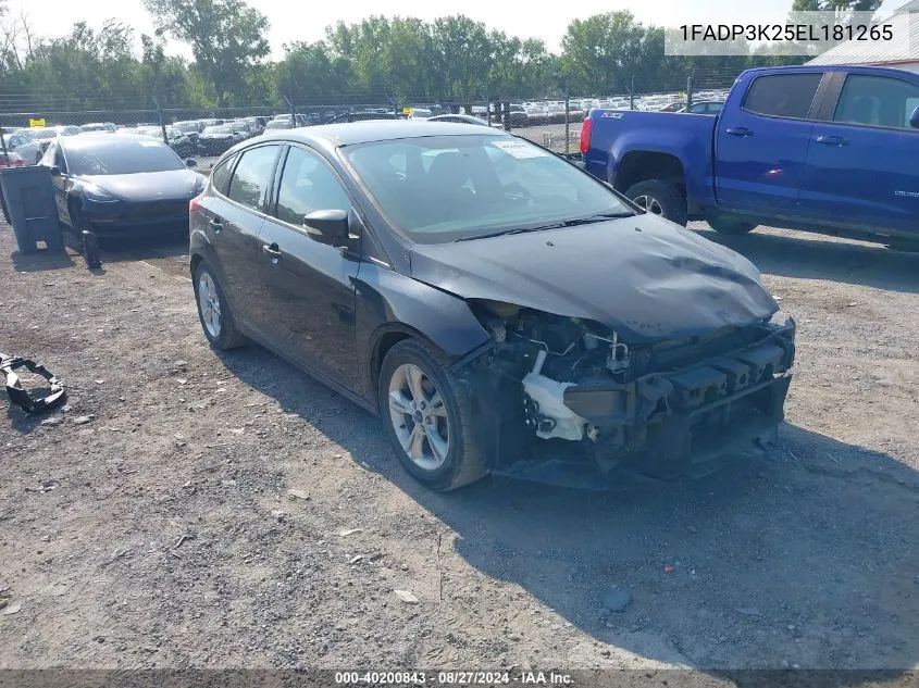 2014 Ford Focus Se VIN: 1FADP3K25EL181265 Lot: 40200843