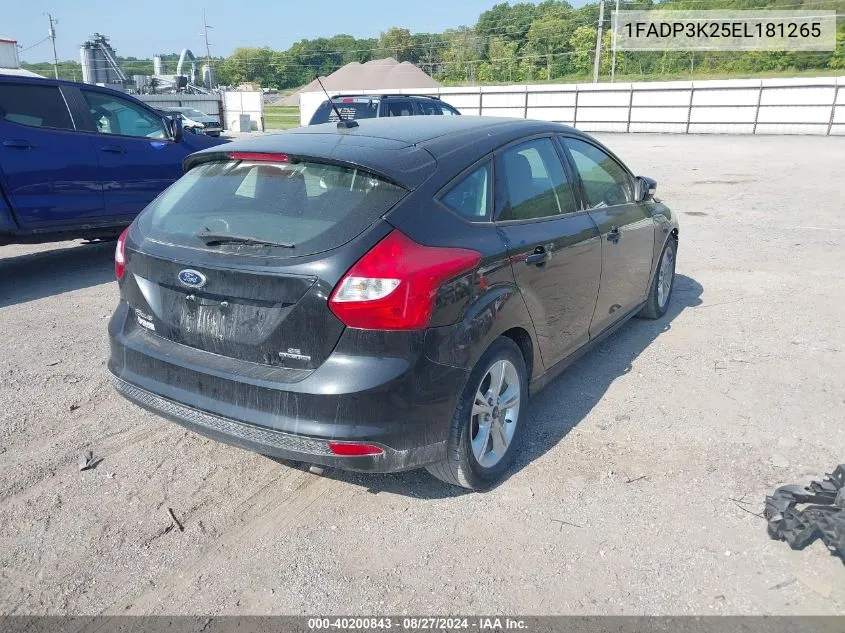 2014 Ford Focus Se VIN: 1FADP3K25EL181265 Lot: 40200843