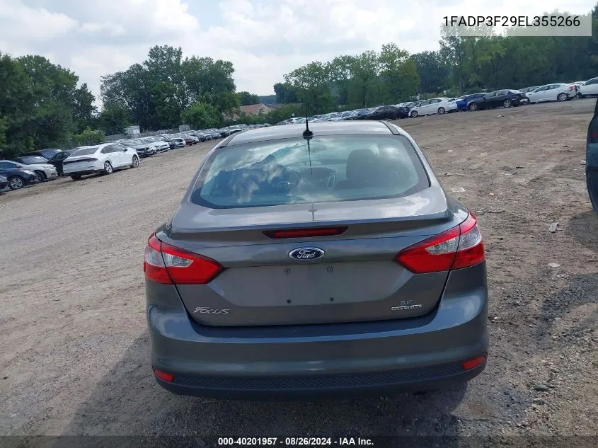 2014 Ford Focus Se VIN: 1FADP3F29EL355266 Lot: 40201957