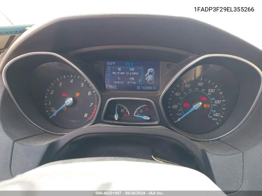 1FADP3F29EL355266 2014 Ford Focus Se