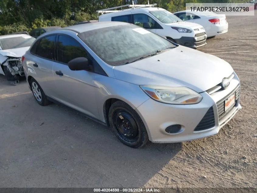 1FADP3E29EL362798 2014 Ford Focus S