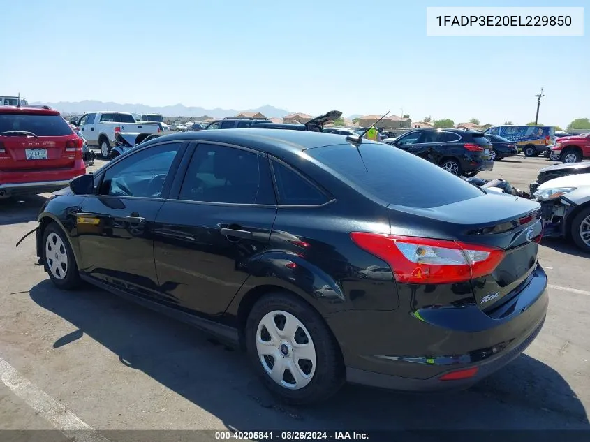 1FADP3E20EL229850 2014 Ford Focus S