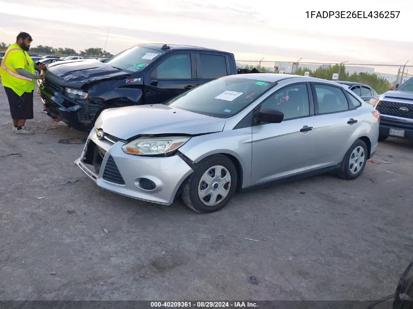 2014 Ford Focus S VIN: 1FADP3E26EL436257 Lot: 40209361