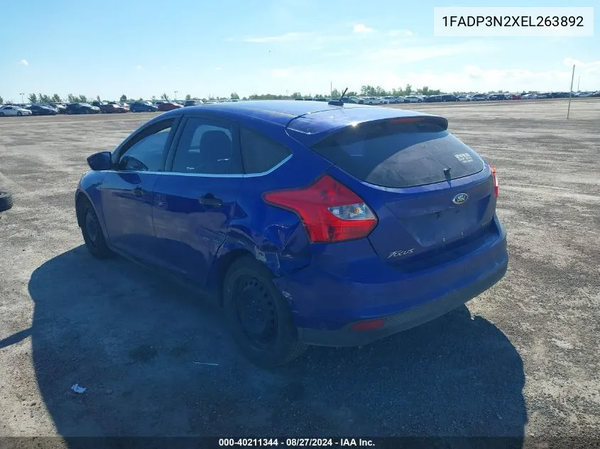 2014 Ford Focus Titanium VIN: 1FADP3N2XEL263892 Lot: 40211344